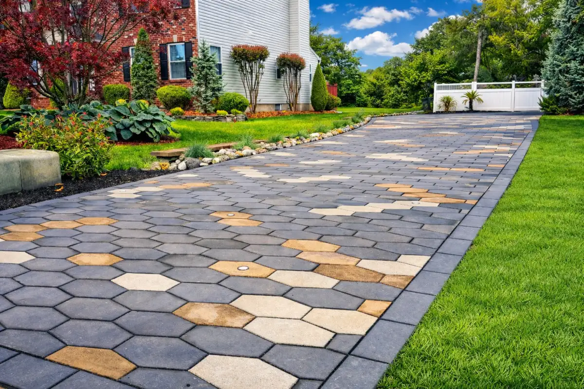 Custom hardscape patio project by Miller's Landscaping in South Jersey