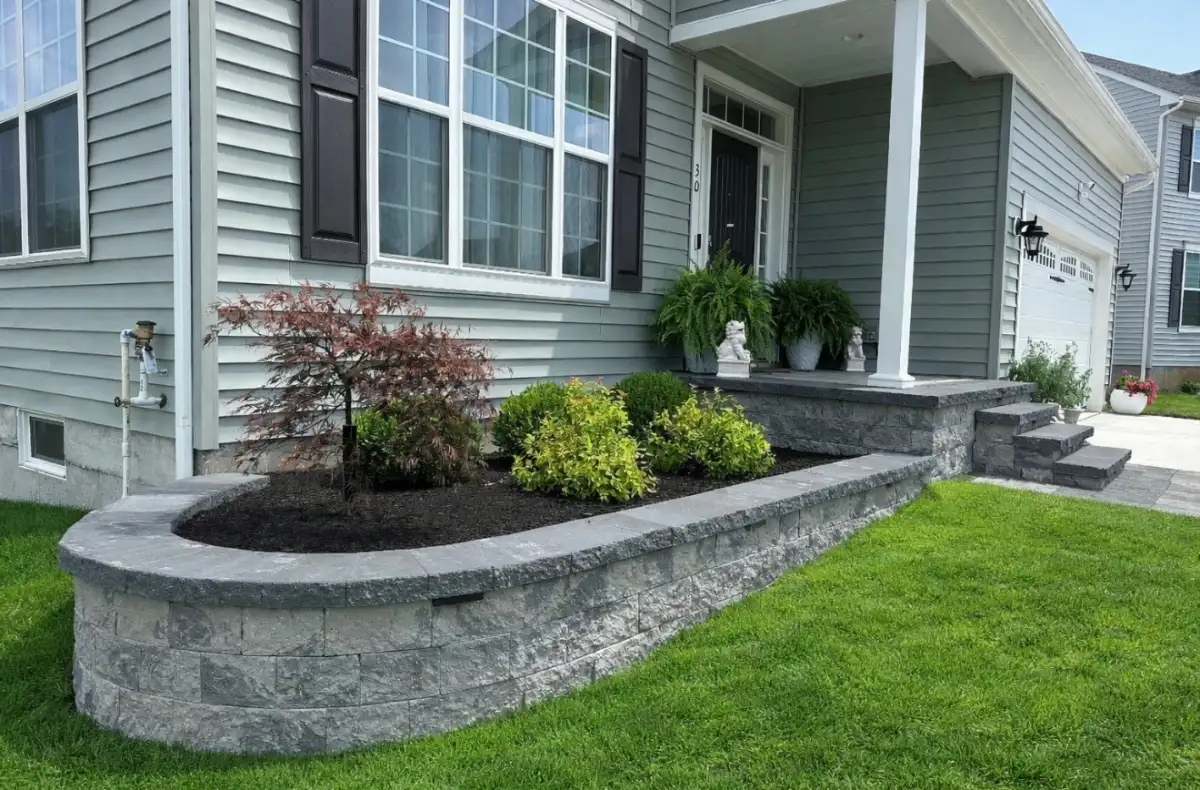 Sprinkler system installation in a South Jersey lawn