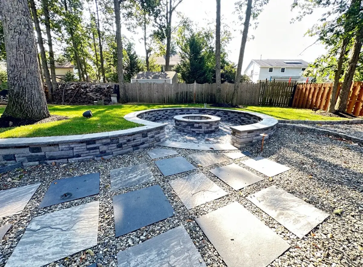 Completed residential landscape and hardscape project